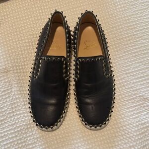 Christian Louboutin Black Studded Cador flats